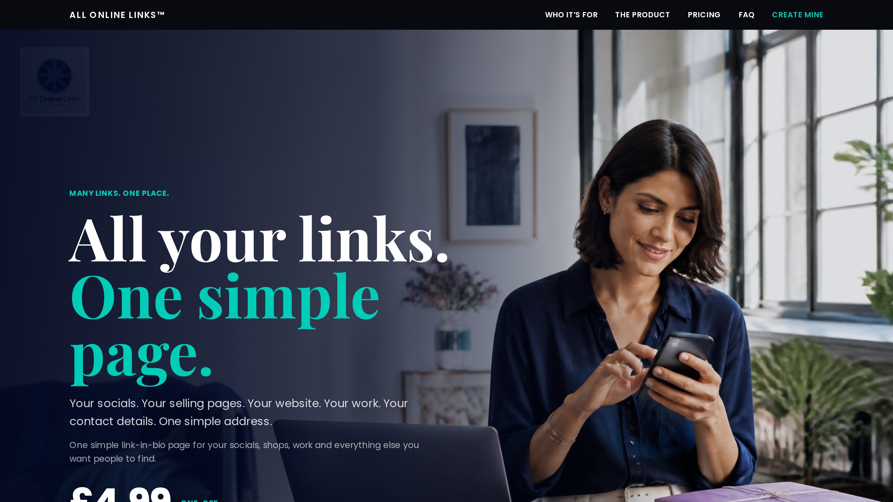 Genuine All Online Links website preview, desktop view
